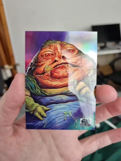 2021 Topps Star Wars Galaxy Chrome Refractor #85 A Hutt Called Jabba