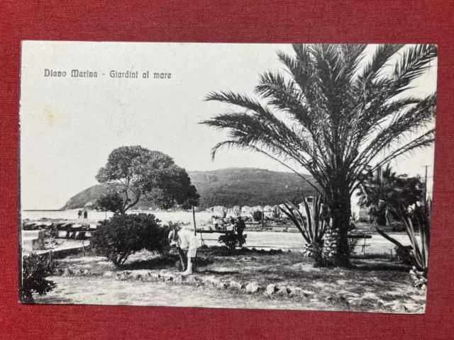 Cartolina - Diano Marina ( Imperia ) - Giardini al Mare 1921