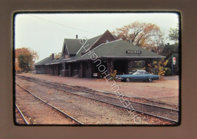 Original  '76 Ektachrome Slide SOO Line Wausau Depot Station Wausau   38B5