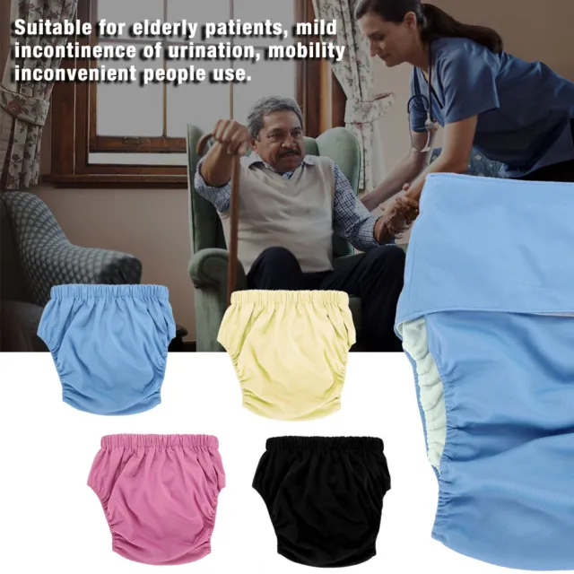 Adult Cloth Diaper Reusable Washable Adjustable Large Nappy Blue305