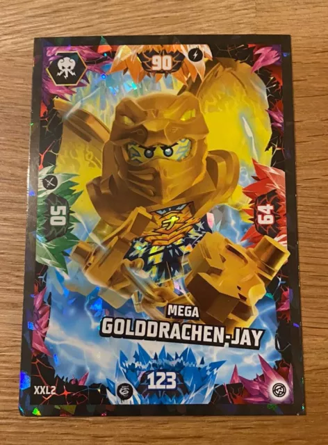 LEGO Ninjago Serie 8 Trading Card Game - XXL2 Mega-Golddrachen-Jay XXL Karte