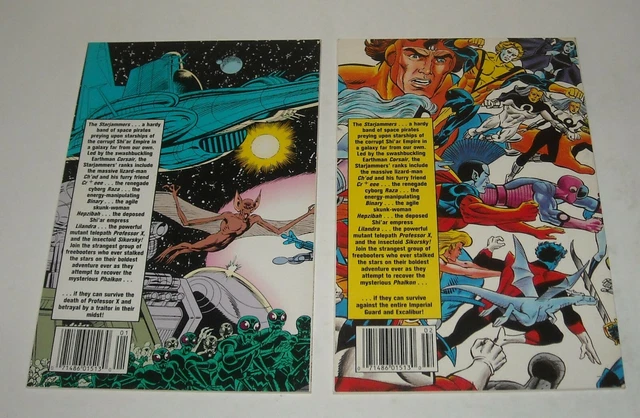X MEN SPOTLIGHT on STARJAMMERS COMPLETE 2 ISSUES SET MARVEL COMICS 1990 2