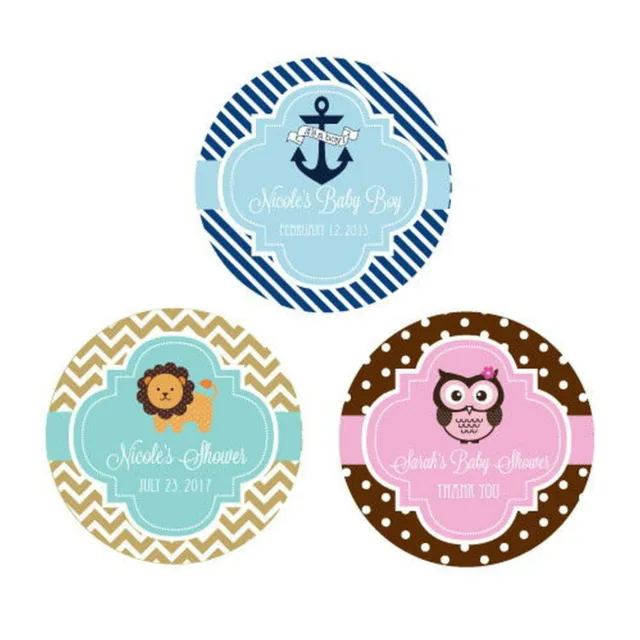 24 Personalized 2.25" Stickers Labels Baby Shower Favor Decorations - MW19780