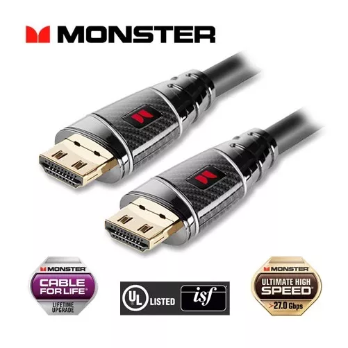 Monster Ultrahd 4K HDMI Kabel Premium Schwarz Platin Ultimate High Speed 27Gbps