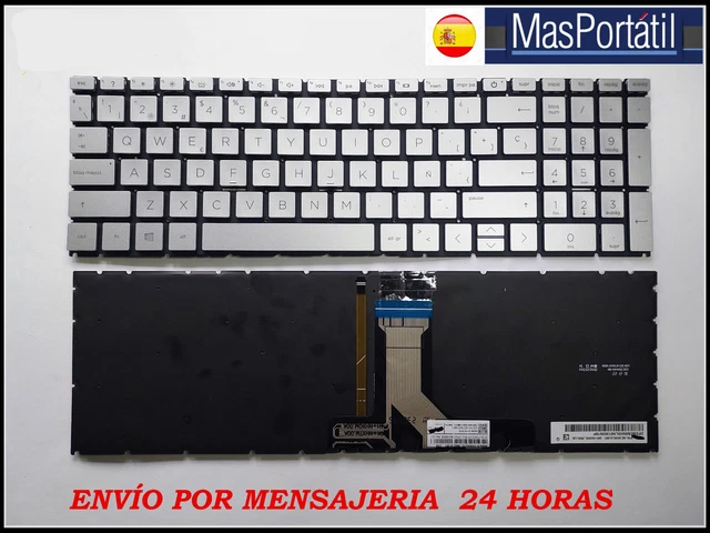 Poggiapolsi Con Tastiera Retroilluminata Argento Per HP Pavilion X360 15-ER (Senza FPR)