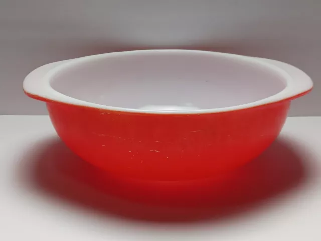 Vintage Pyrex Red Casserole Bowl #024 2 Qt