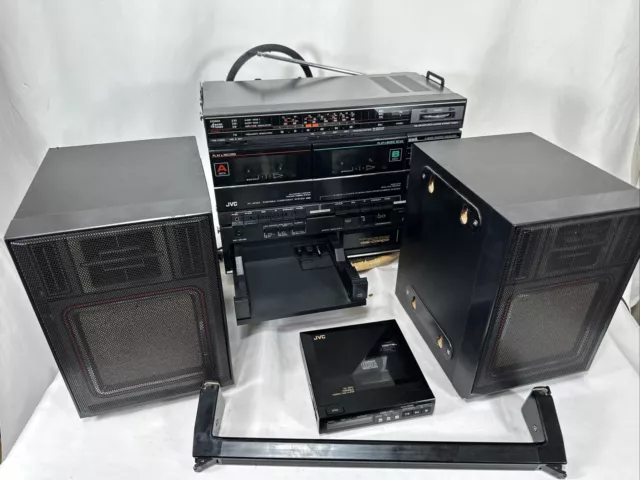 JVC PC-W88 W88C R88C Portable Stereo System Boombox (TAPE PLAYERS NOT  WORKING)