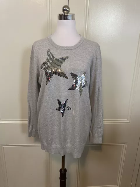 SEED Teen Girls Size 16 Knit Jumper Star Sequin Design 100% Cotton As New Cond