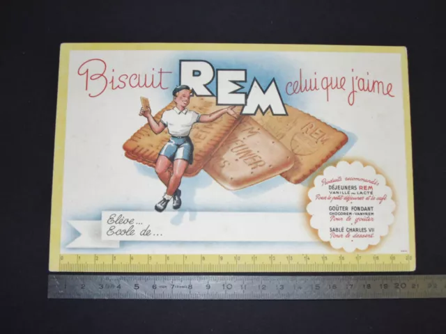 Buvard 1950 Biscuit Rem Celui Que J'aime Reims