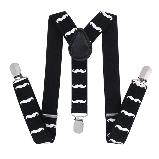 1 pz sospensioni modello barba a forma di Y cinturino elatico bretelle 3 clip fibbia