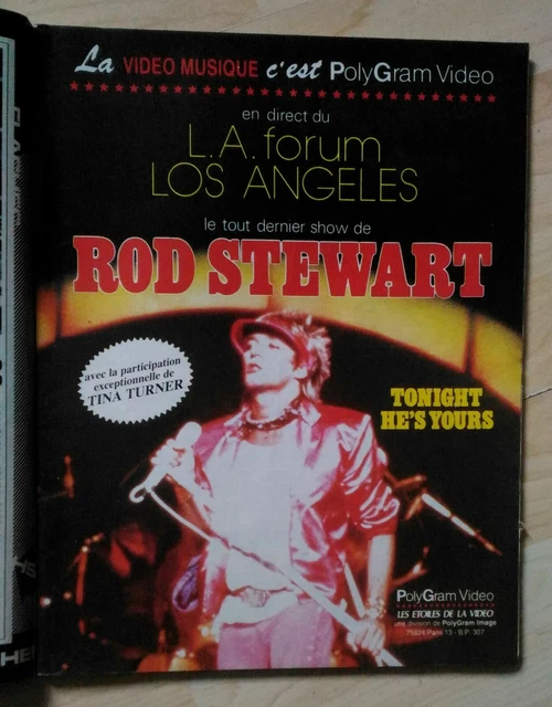Publicité advert concert K7 tournée advertising ROD STEWART 1983 TAPE LIVE