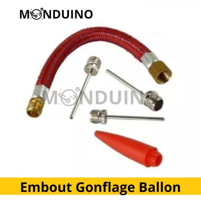 Lot Kit De 5 Embouts De Gonflage Aiguille Adaptateur Ballon Pneu Velo Pompe !