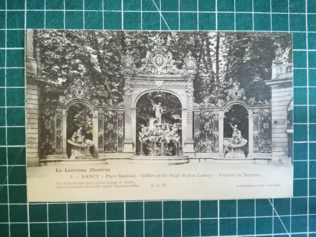Sb049 CPA Tbe 1904 Nancy - Les Grilles Forged Place Stanislas Fountain Neptune