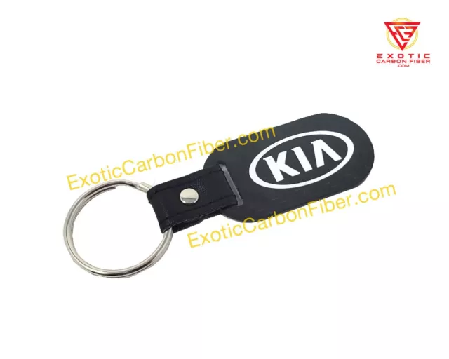 Kia Weiß Schrift Carbon Faser Schlüssel Fob 2x2 Glänzend