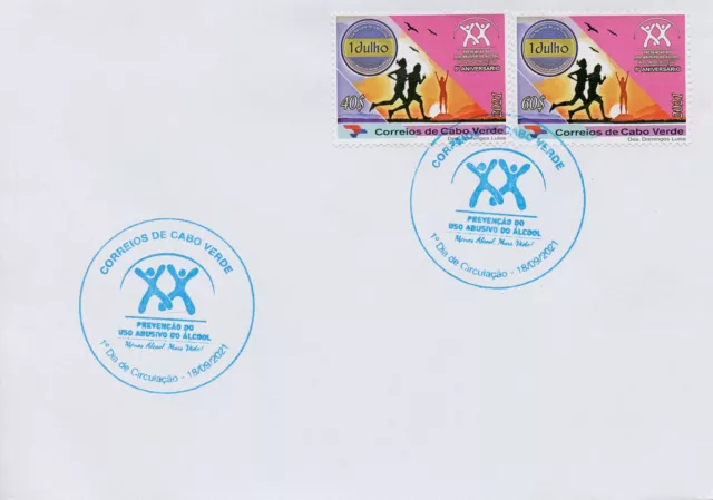 Cape Verde 2021 FDC Medical Stamps Prevent Alcohol Abuse Campaign 2v Set