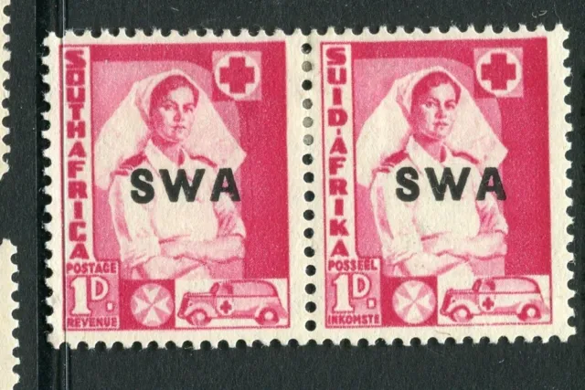 SOUTH AFRICA; SOUTH WEST 1940s War Effort SWA OPtd issue Mint hinged pair