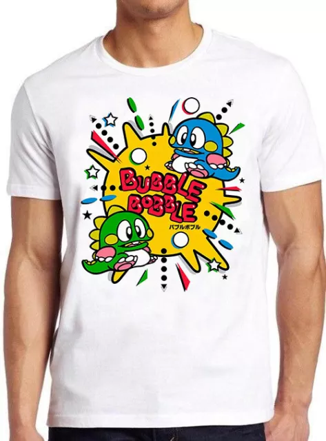 Maglietta Bubble Bobble gioco divertente anni '80 giocatore nerd gioco fantastica maglietta regalo M468