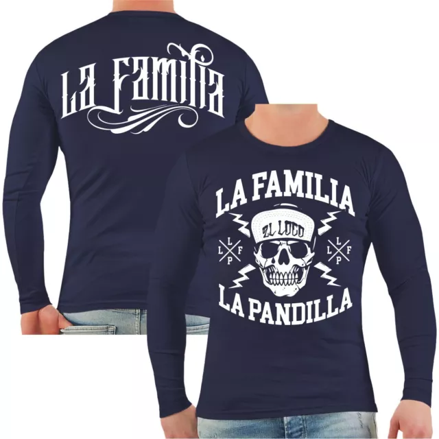 Longsleeve La Familia FCK La Pandilla Totenkopf Support Club Oldschool Tattoo