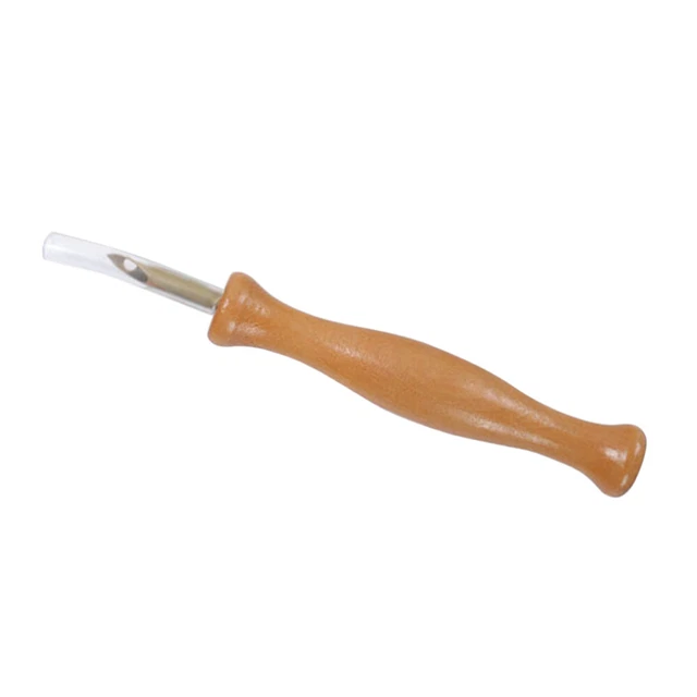 Kit de agujas de hilo perforado de bambú con mango de madera bordado punto de cruz