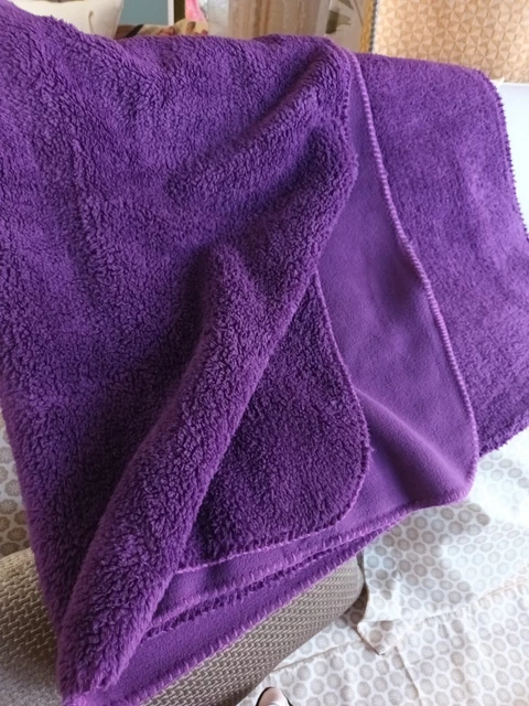 Plaid Pile Divano Coperta Morbida Leggera Letto Viola  Cm127X152 Paile