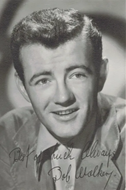 Robert Walker Actor Signed Photograph Print B&W Vintage