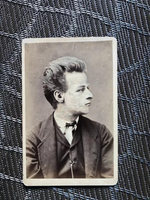 Sehr altes CDV Foto, um 1875, junger Mann, Mainz