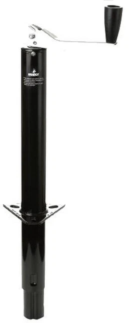 Husky Towing 88126 Man Top Wind Jack 1000 LB Cap Bolt-On or Weld-On Black Steel