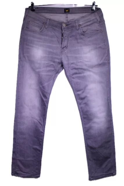 Lee Powell Herren Jeans W38 L32 Denim grau Stretch slim fit low straigt JH3-331