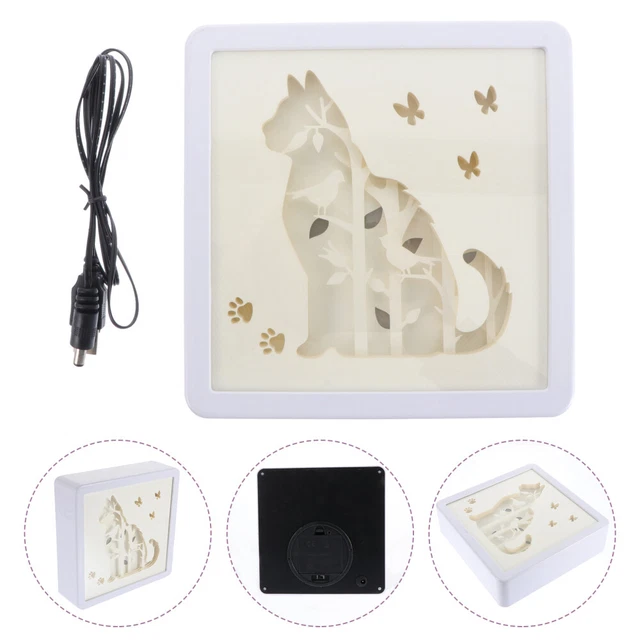 LIGHT AND SHADOW Paper Carving Lamp Sculptures Home Decor Accents £19.