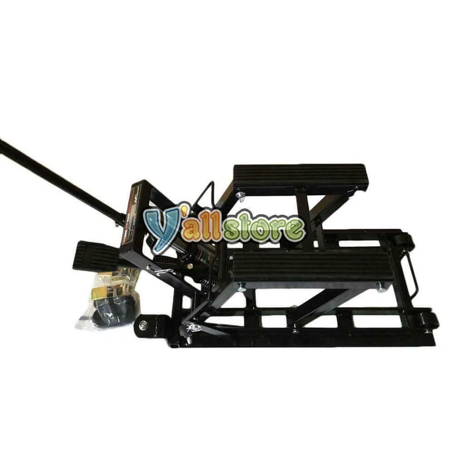 Motorcycle ATV Jack Lift Stand Quad Dirt Street Bike Hoist 1500Lb Repair Black