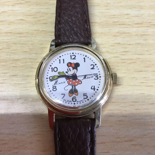 SEIKO ALBA Aruba Minnie Mouse Y481-0110 Working Free Shipping