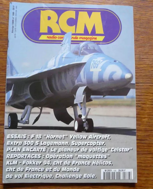 Aéromodelisme R C M RADIO COMMANDE MAGAZINE n°166 Plan encarté planeur celstar