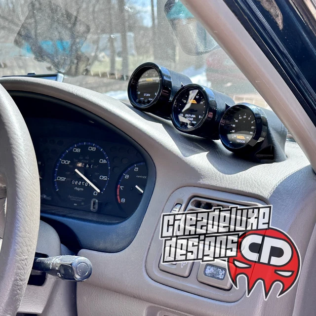 Rhd Gauge Pod Mount Triple Fits 1996-2000 Civic Ek Functional Window Vent 52Mm Rhd Gauge Pod Mount Triple Fits 1996-2000 Civic Ek Functional Window Vent 52Mm