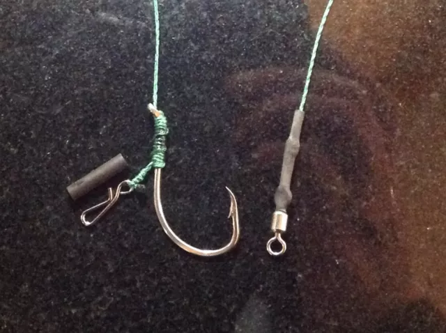 wels catfish rigs 5x 2/0 braided 100lb uni rig