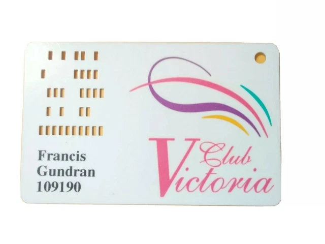 Club Victoria Hotel Casino Hard To Find Vintage Logo Slot Card!