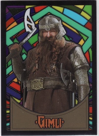 Lord Of The Rings : Evolution - STAINED GLASS Insert Card S6 - "Gimli"