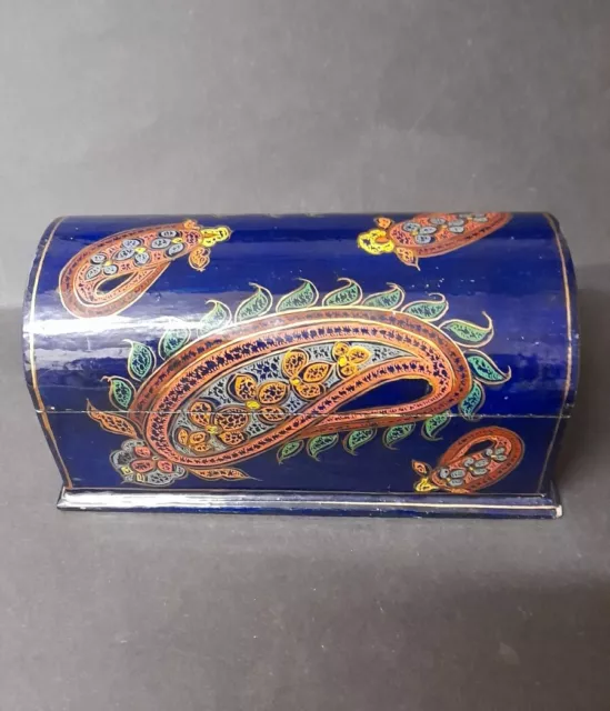 Antique Old Handmade Chandres Gold Painted Wooden Unique Pen-Pencil Box