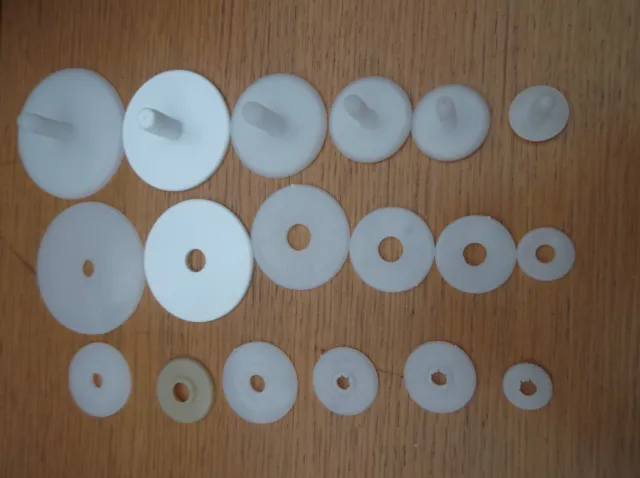 White Plastic Toy Joints For Doll/Teddy/Animal Making  Choice Of Sizes