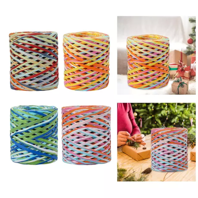 Natural Raffia Paper Ribbon Twine Cord String for Craft Projects Party Decor