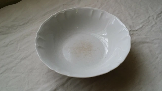 Saladier Ancien En Porcelaine De Limoges, Diamètre 23cm, Blanc