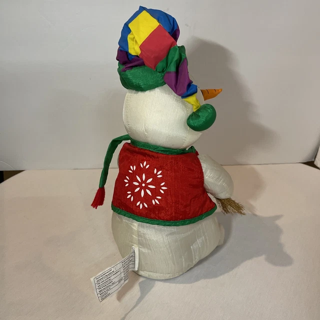 Rare gemmy animated snowman singing dancing night before christmas