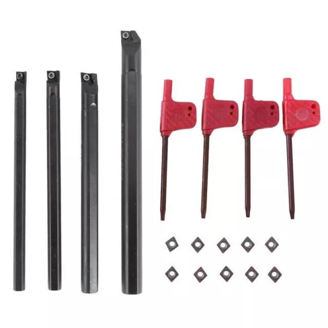 4*7/8/10/12mm Sclcr Lathe Boring Bar Tool Holder SCLCR +10Pcs CCMT060204 insert