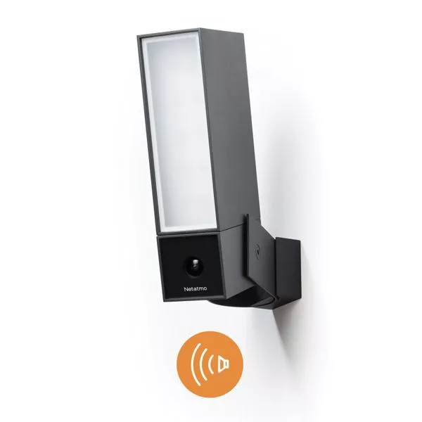 Netatmo Smarte Außenkamera mit Alarm Sirene, LED-Flutlicht und WLAN-Verbindung B