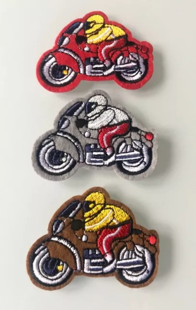 Écusson Patch Thermocollant - Motard Moto Biker