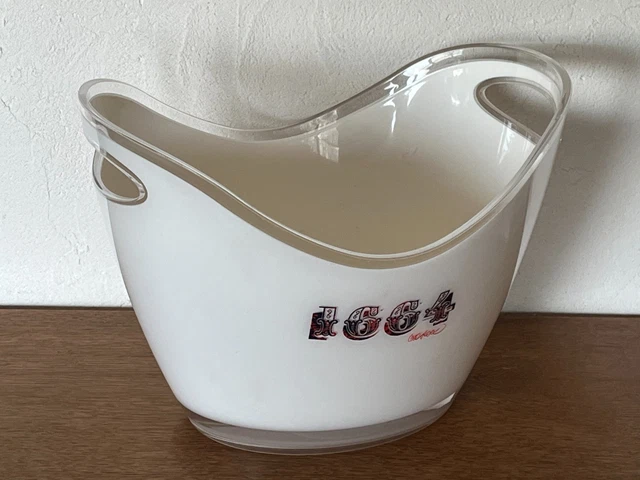 Seau à champagne/à glace publicitaire vintage en aluminium par