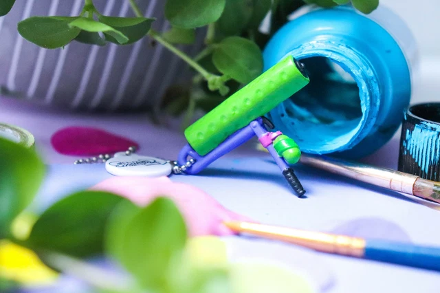 Splatoon 2 Buki Mascot Pendant: Klecksroller [Neon Green]