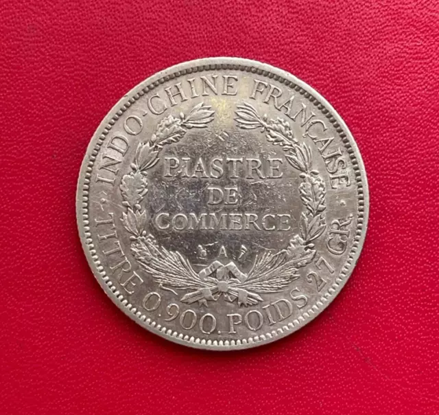 Belle monnaie de 1 piastre de commerce 1901 en argent. Etat TB+/TTB