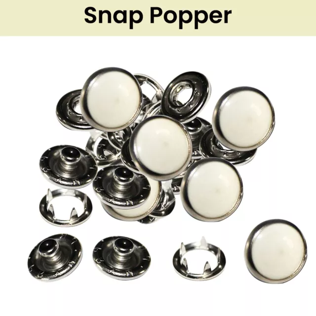 Prong Ring Snap Fastener Press Studs Popper 10mm Snap Buttons Clothing 10-100pcs