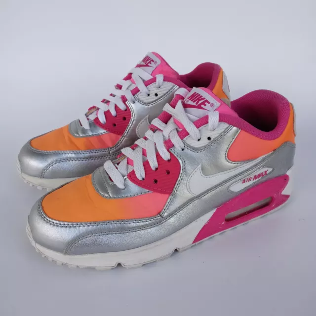 Nike 724871-800 Air Max 90 Sneaker Shoe Size 7Y Womens 8.5 Premium Leather GS