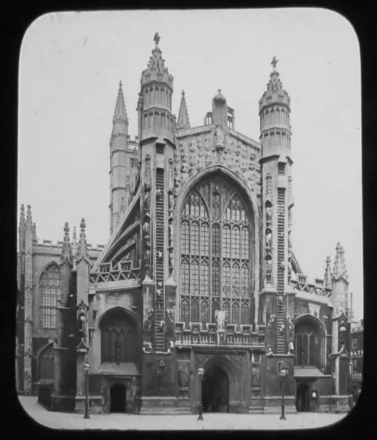 Glas Magic Laterne Rutsche WESTFRONT BADABBEY C1890 VIKTORIANISCHES FOTO SOMERSET